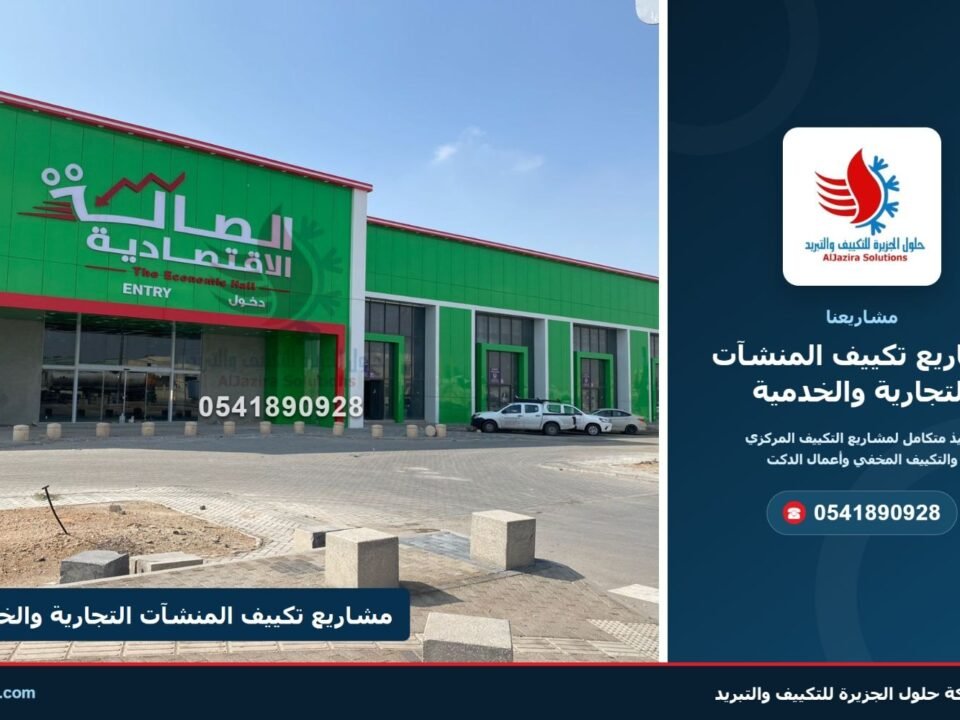 غلاف مشاريع تكييف المنشآت التجارية والخدمية – شركة حلول الجزيرة
